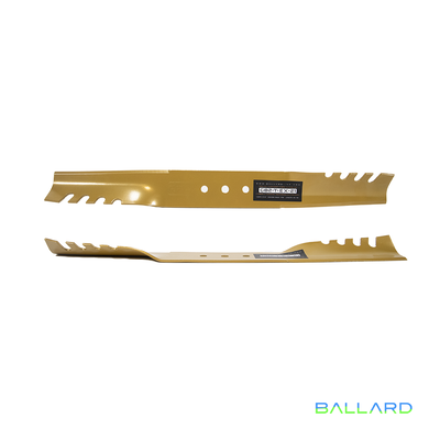 GOLD Hybrid  Mower Blades:  20 7/8" Long,  2.25" Wide, 7/16" Center Hole (w/ Guide Holes), Thickness- .140" (One Spindle)